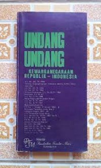 UNDANG UNDANG KEWARGANEGARAAN REPUBLIK - INDONESIA