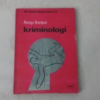 Bunga Rampai kriminologi