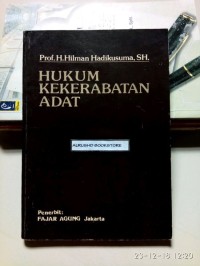 HUKUM KEKERABATAN ADAT