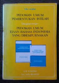 PEDOMAN UMUM PEMBENTUKAN ISTILAH