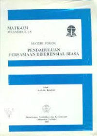 Image of PENDAHULUAN PERSAMAAN DIFERENSIAL BIASA