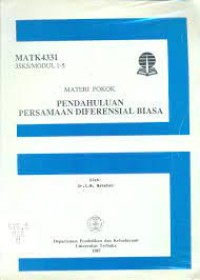 PENDAHULUAN PERSAMAAN DIFERENSIAL BIASA