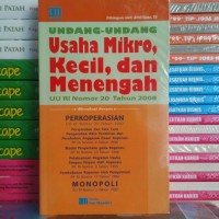 UNDANG-UNDANG Usaha Mikro,Kecil,dan Menengah