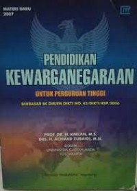 Image of PENDIDIKAN KEWARGANEGARAAN: Untuk Perguruan Tinggi
