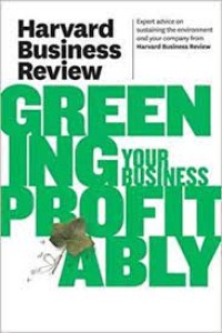 Harvard business review greening your business profitably