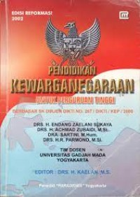 Image of PENDIDIKAN KEWARGANEGARAAN: Untuk Perguruan Tinggi (Ed. Reformasi)