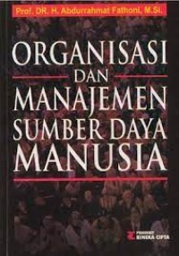 Organisasi & manajemen Sumber daya manusia