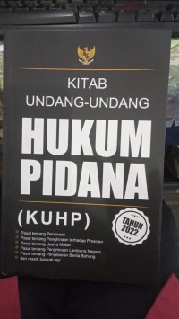Image of Kitab undang-undang hukum  (pidana KHHP ) 2022